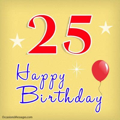 Happy 25th Birthday Wishes - Messages for 25-Year-Olds