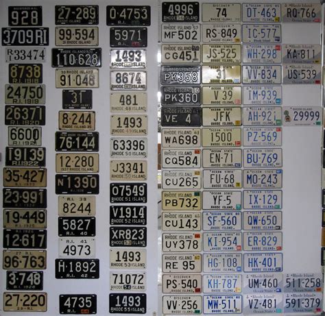 Rhode Island License Plate History