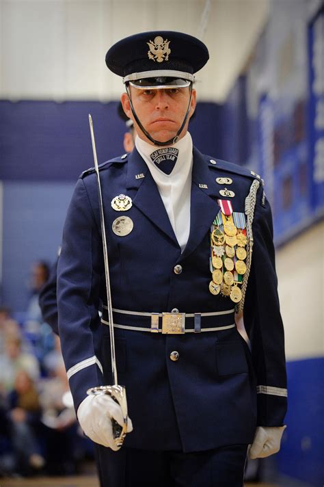 U.S. Air Force Honor Guard Drill Team performs for Randolph schools ...