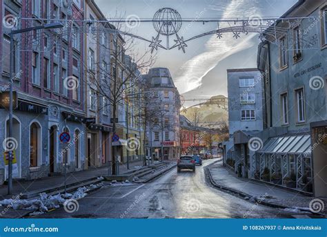 VILLACH, AUSTRIA, Streets of the Central Part of the City on an Editorial Photography - Image of ...