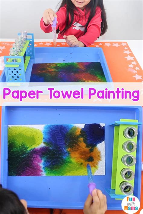 Paper Towel Painting - Easy Painting for Kids - Fun with Mama