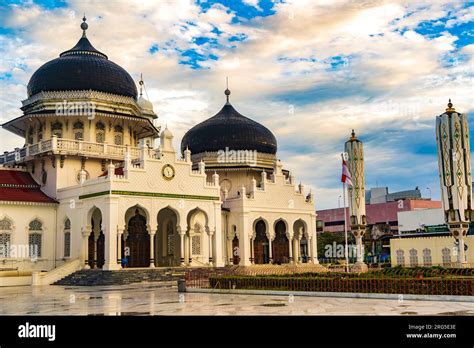 July 31, 2023. Banda Aceh, Indonesia. the Baiturrahman Grand Mosque, is ...