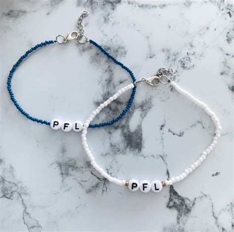 2 Piece P4L Blue and White Friendship Bracelets, Boho Summer Beaded ...