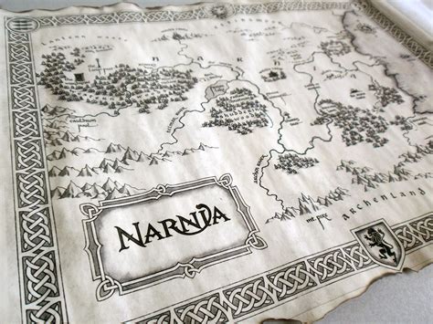 Narnia Map Chronicles Of Narnia Vintage Style Wall Map Of Etsy | My XXX ...