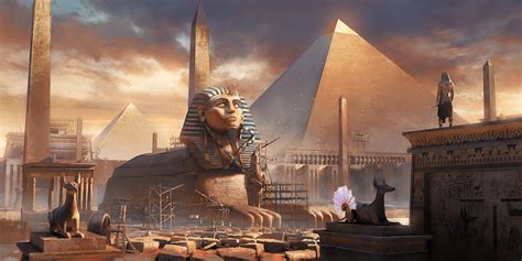 Recreation of Great Sphinx & Great Pyramid of Giza (by Mohawk Games) - An artist's recreation of ...