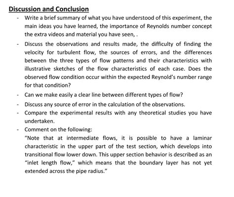 Solved (Osborne Reynolds’ Apparatus) This experiment | Chegg.com