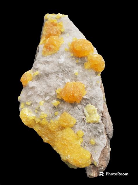 Sulfur Crystals on matrix - Height: 26 cm - Width: 12 cm- 1.7 kg - (1 ...