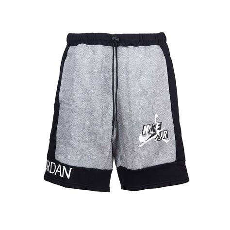 NIKE JORDAN JUMPMAN CLASSICS COTTON SHORTS Man Grey Black | Mascheroni Sportswear