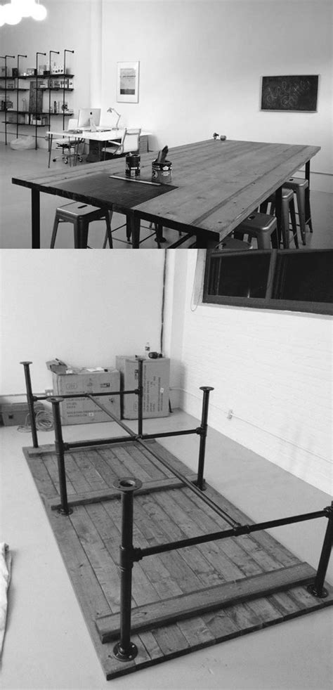 Reclaimed wood, work table. | Pipe furniture, Decor, Furniture projects