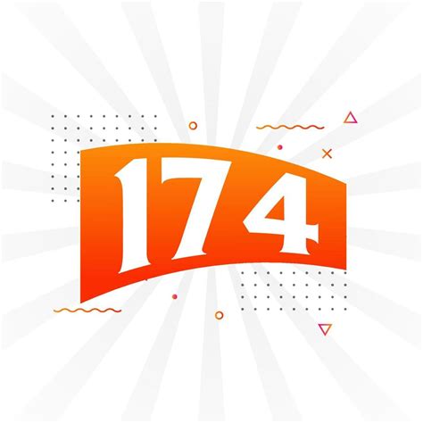 174 number vector font alphabet. Number 174 with decorative element stock vector 13890478 Vector ...