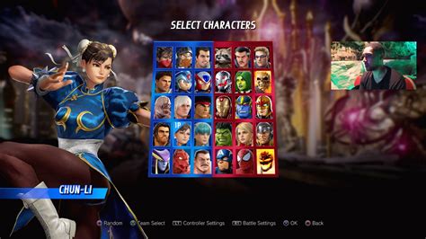 Marvel vs. Capcom: Infinite character select screen and menus 4 out of ...