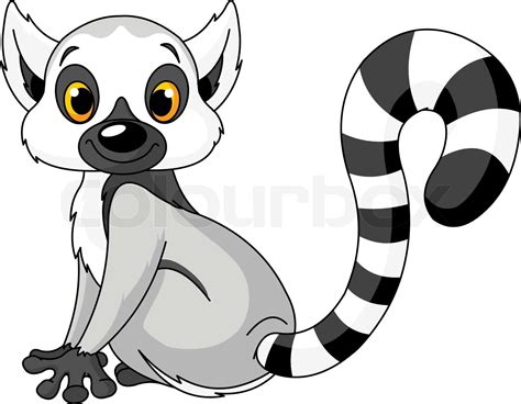 Very funny lemur | Stock vector | Colourbox