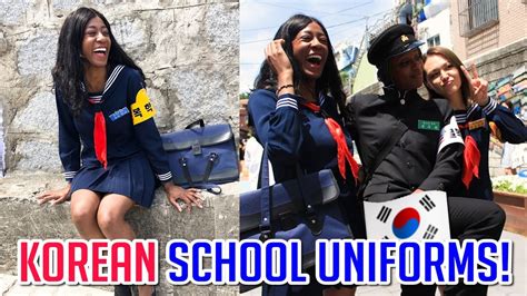 WEARING KOREAN HIGH SCHOOL UNIFORMS IN BUSAN! - YouTube