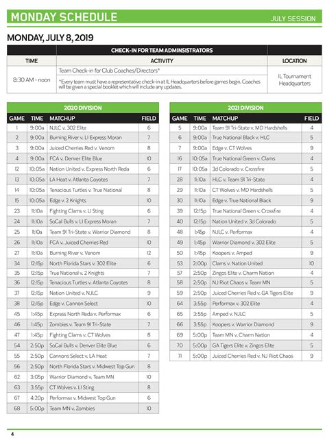 2022 Lacrosse Schedules