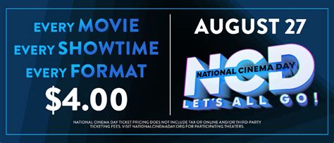 2023 National Cinema Day Brings $4 Movie Tickets ...