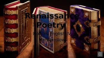 Renaissance Poetry by Jay Wardlow | Teachers Pay Teachers