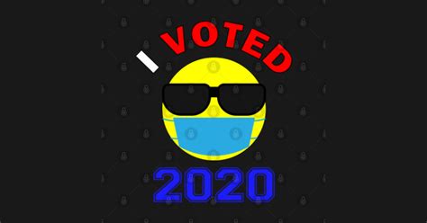 I Voted 2020 Emoji - Vote 2020 - Mask | TeePublic