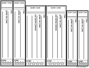 Book Spine Template by Ms Batkins Fabulous Class | TpT