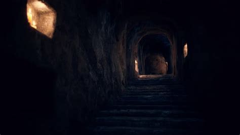 Old Dark Catacombs with Candles, Motion Graphics | VideoHive