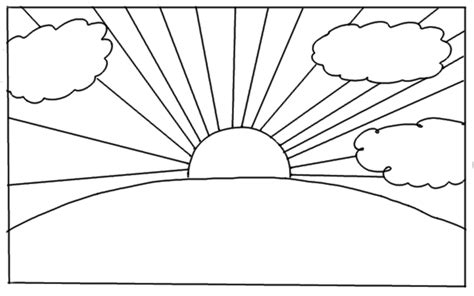 How to Draw a Sunrise for Kids Step by Step