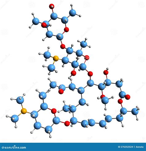 3D Image of Spiramycin Skeletal Formula Stock Illustration - Illustration of sterilant ...