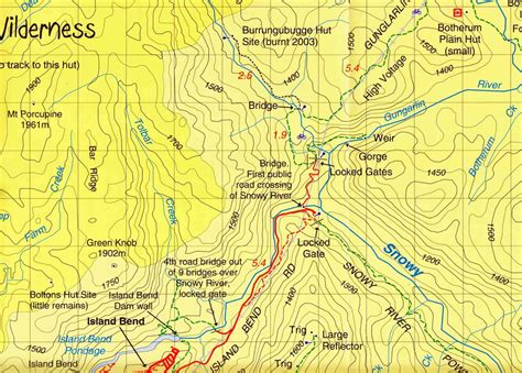 Rooftop Map Kosciuszko National Park Activities - A.B.C. Maps