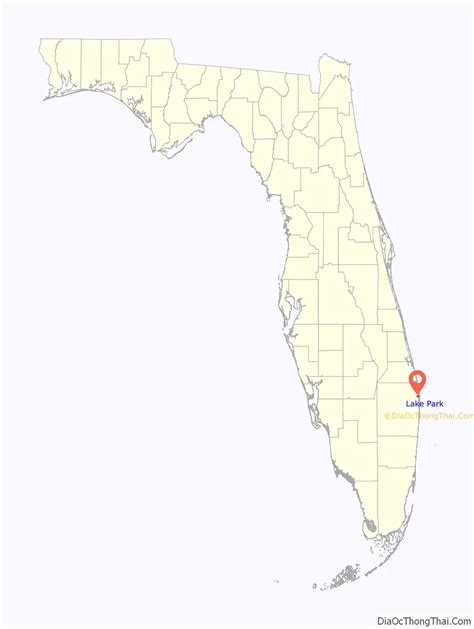 Map of Lake Park town, Florida - Thong Thai Real