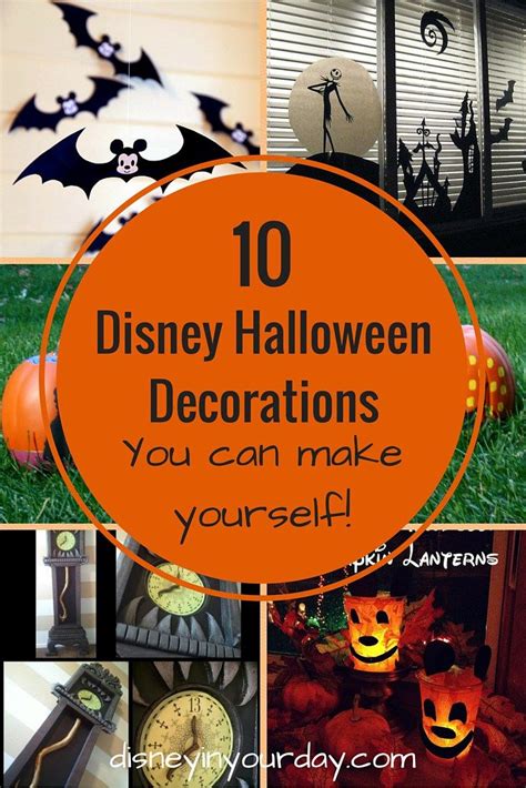 halloween decorations with the words 10 disney halloween decorations ...