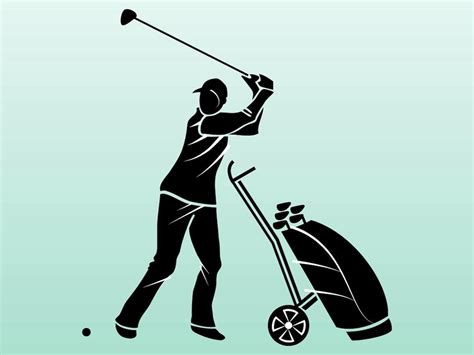 Golfer Silhouette Vector Art & Graphics | freevector.com