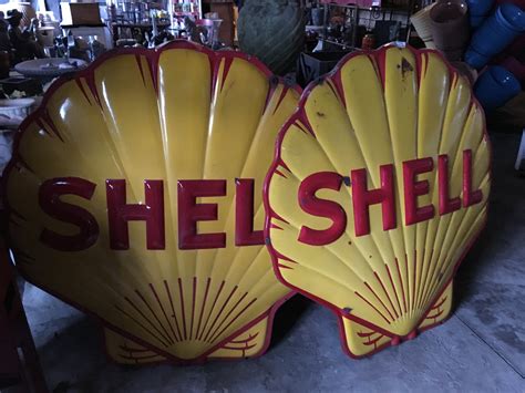 Antique Gas Station Shell Porcelain Sign « Obnoxious Antiques