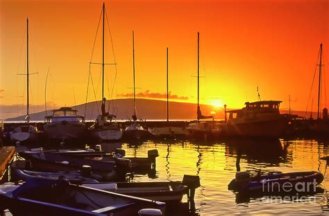 Maui Hawaii Lahaina Harbor Sunset Photograph by Jim Cazel - Fine Art ...