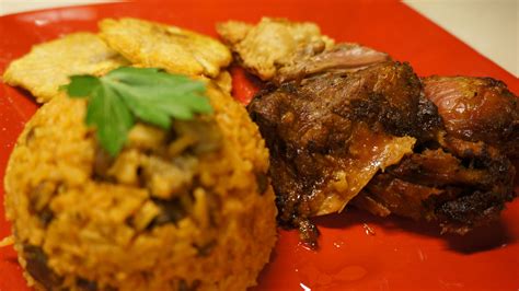 Pernil, Arroz con Gandules, Tostones and Empanada | Arroz con gandules ...