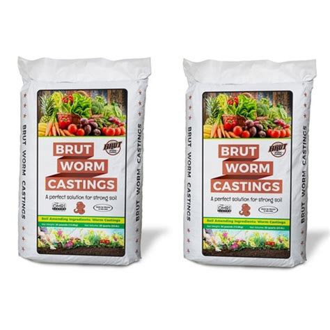 Brut Worm Farms All Organic Fertilizer Worm Castings Filled With ...