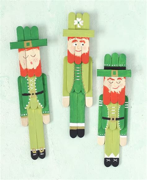 Popsicle Stick Leprechaun Craft