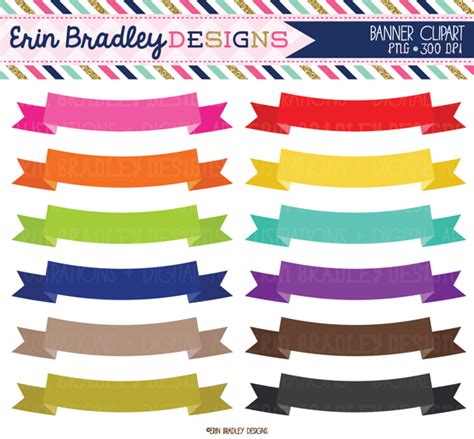 Erin Bradley Designs: New Banner & Text Frame Clipart Graphics