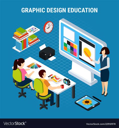 Graphic design education Royalty Free Vector Image