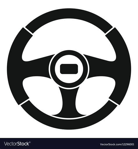 Car steering wheel icon simple style Royalty Free Vector