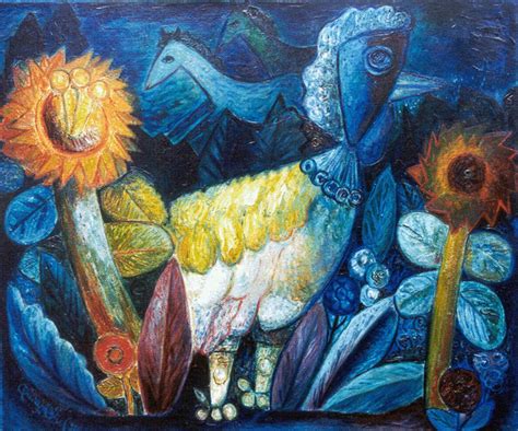 Quirijn van Tiel | Paintings prev. for Sale | Bird and sunflowers