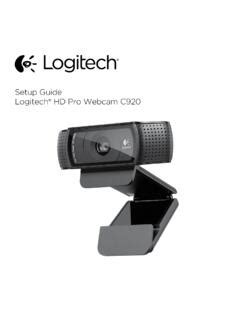 Setup Guide Logitech® HD Pro Webcam C920 / setup-guide-logitech-174-hd-pro-webcam-c920.pdf / PDF4PRO