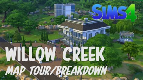 The Sims 4 | Willow Creek Map Tour/Breakdown - YouTube