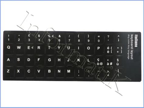 ITALIAN LEARNING KEYBOARD Layout Sticker tasti neri adesivi per computer EUR 2,99 - PicClick IT