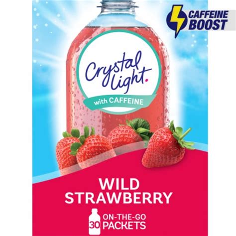 Crystal Light Zero Sugar Caffeinated Sugar Wild Strawberry Drink Mix Packets, 30 Packets - Pick ...