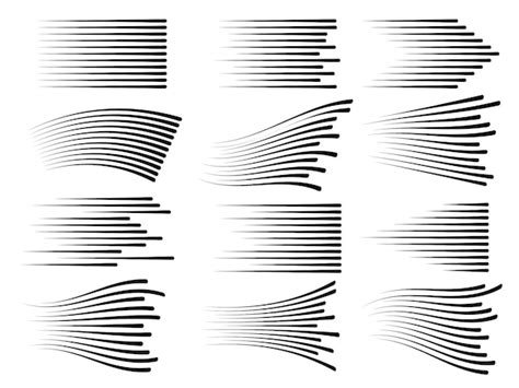 Premium Vector | Horizontal speed motion lines. Fast line vector isolated