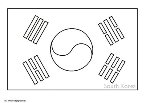 Coloring Page flag South Korea - free printable coloring pages - Img 6317