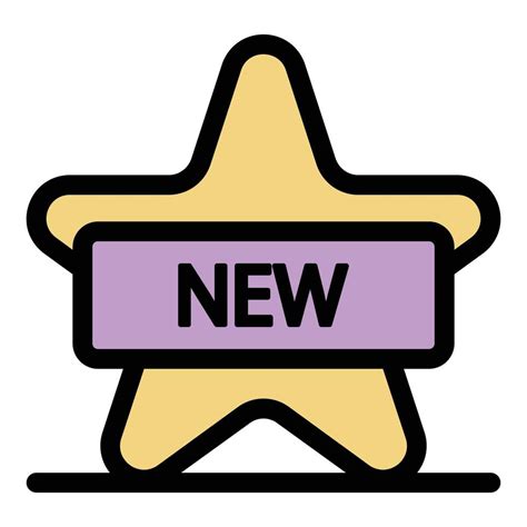 New star icon color outline vector 15063333 Vector Art at Vecteezy