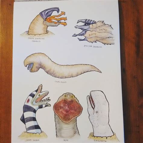 Finished! The field guide to movie worms. #tremors #graboid #shaihulud ...