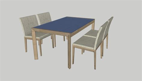 Dining Table U.06 - Free 3D Model by hemanyudom