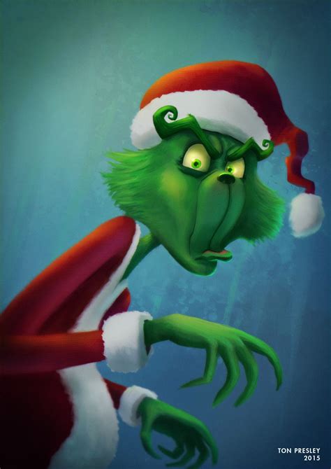 The Grinch, Ton Castro on ArtStation at https://www.artstation.com/artwork/ENqeK | Navidad ...