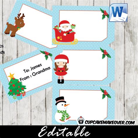 Editable Free Printable Christmas Gift Tags Printable - FREE PRINTABLE TEMPLATES