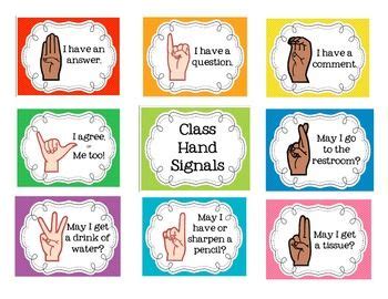 Classroom Hand Signals Management System | Classroom hand signals, Classroom management ...